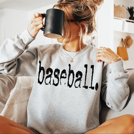 Baseball Typewriter Crewneck Sweatshirt