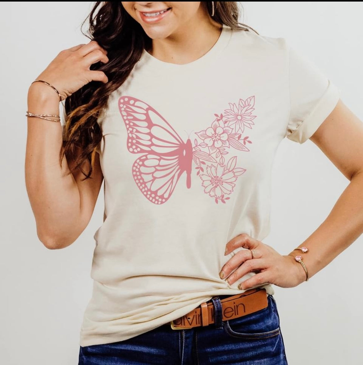 $12 Pink Butterfly Shirt