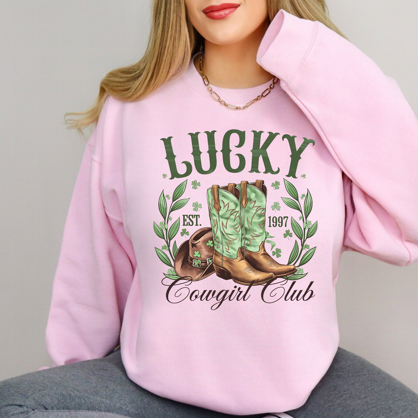 St. Patrick's Day Lucky Cowgirl Sweatshirt