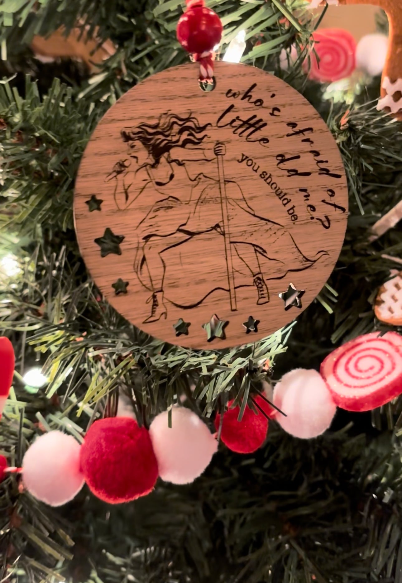 TS Rage Wood Christmas Ornament