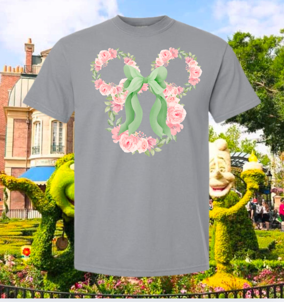 Peony Wreath Mouse Shirt