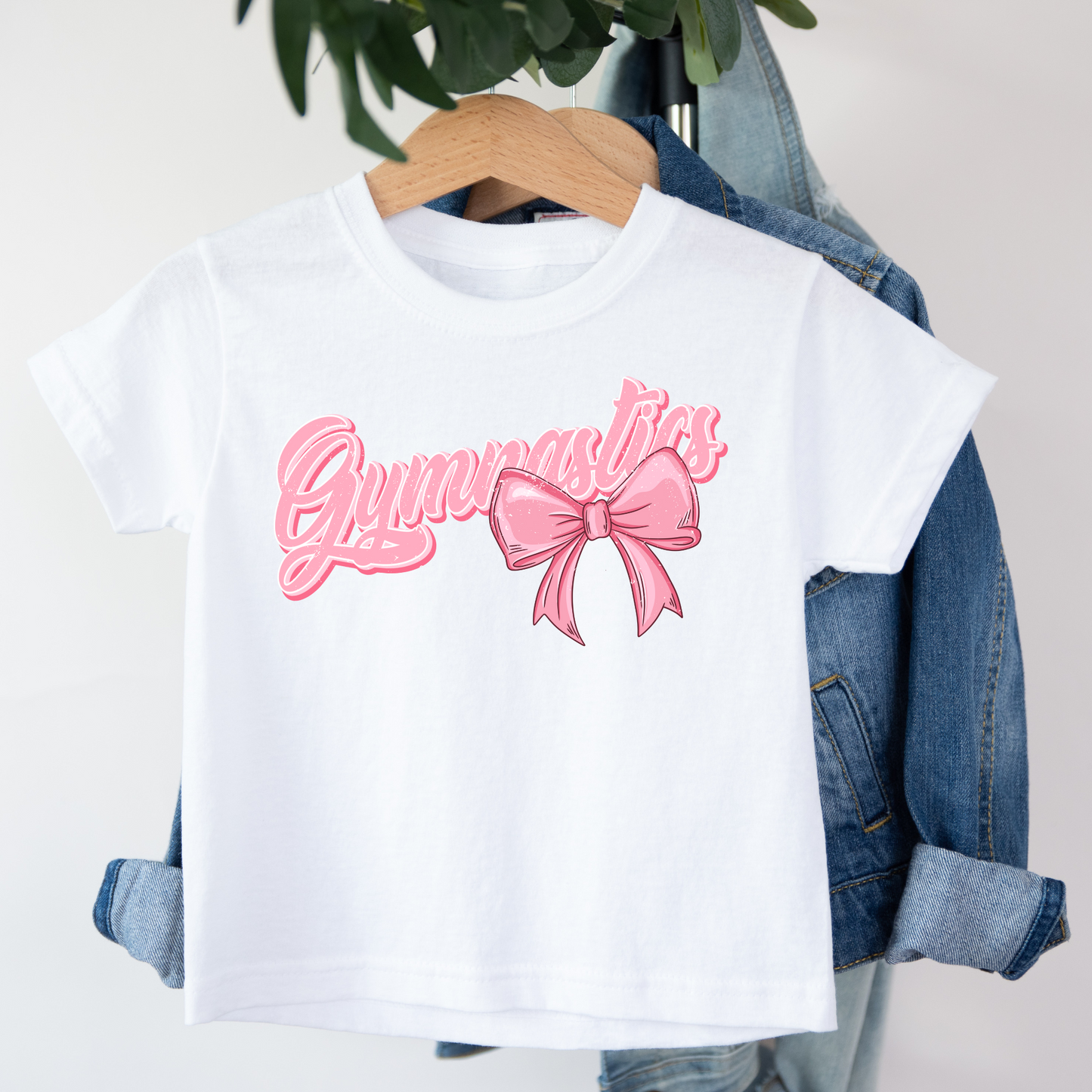 Gymnastics Pink Bow Shirt | Gymnastics Shirt for Girls