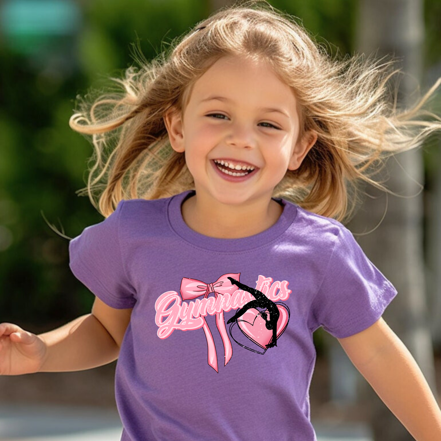 Gymnastics Pink Bow Shirt | Gymnastics Shirt for Girls