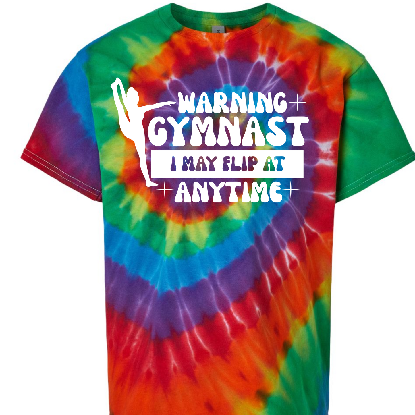 Warning I May Flip At Any Time | Gymnastics Shirt for Girls