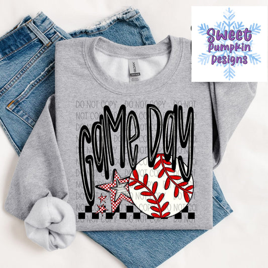 Game Day Baseball Crewneck Sweatshirt