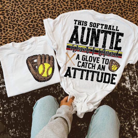 Funny Softball Auntie Shirt