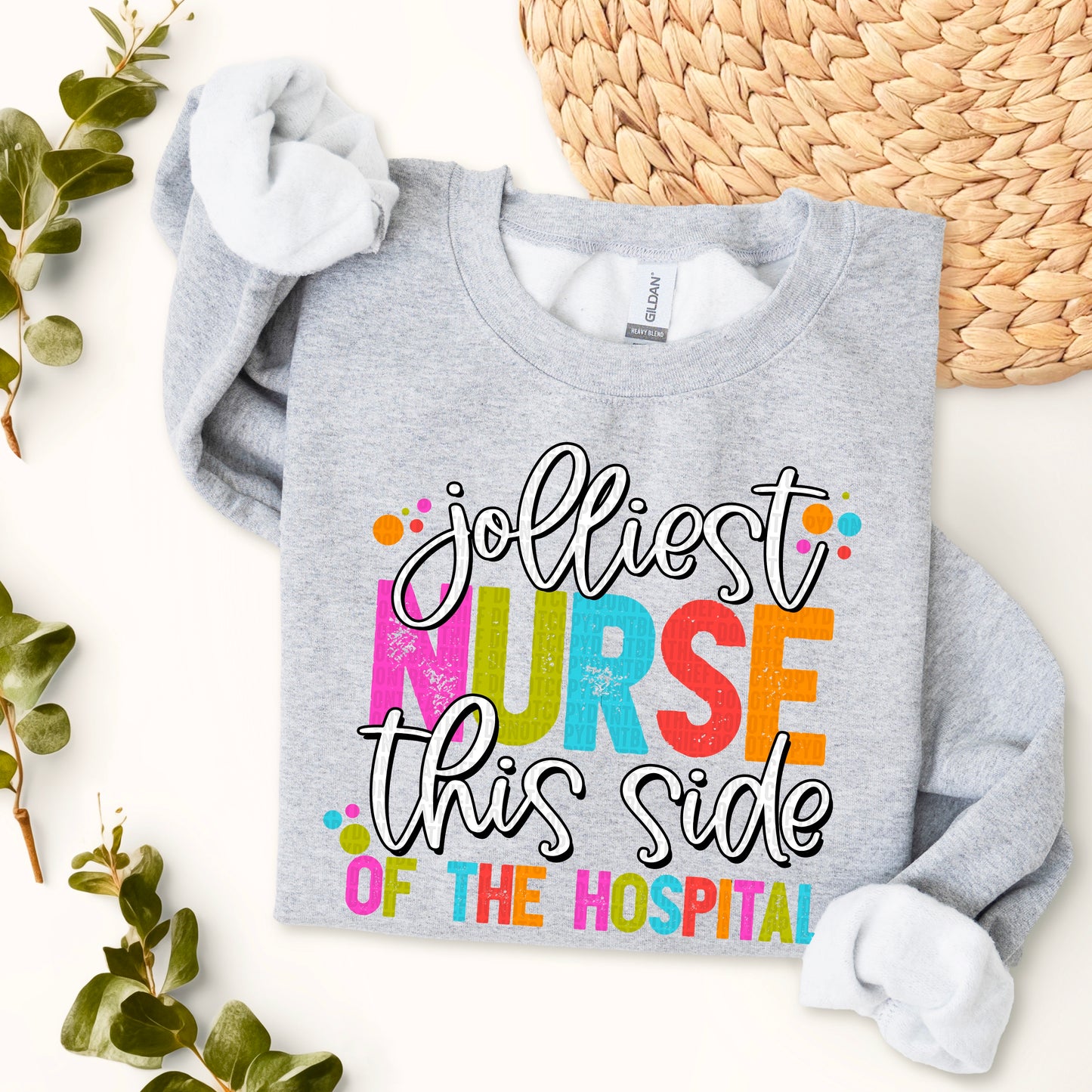 Jolliest Nurse | Nurse Christmas Sweatshirt