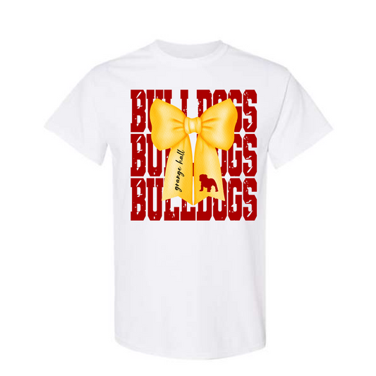 Grange Hall Bulldogs Bow Shirt