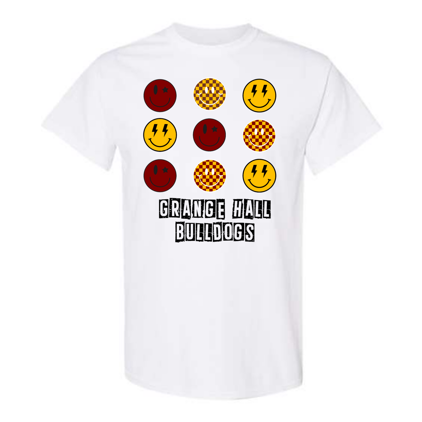 Grange Hall Bulldog Happy Face Shirt