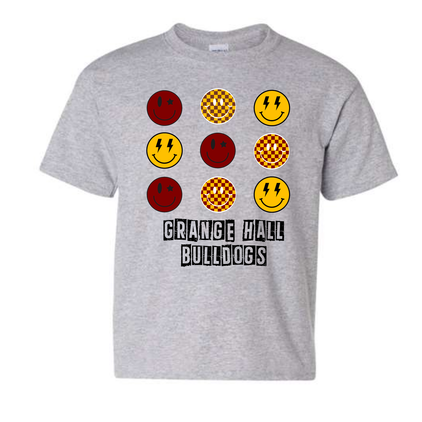 Grange Hall Bulldog Happy Face Shirt