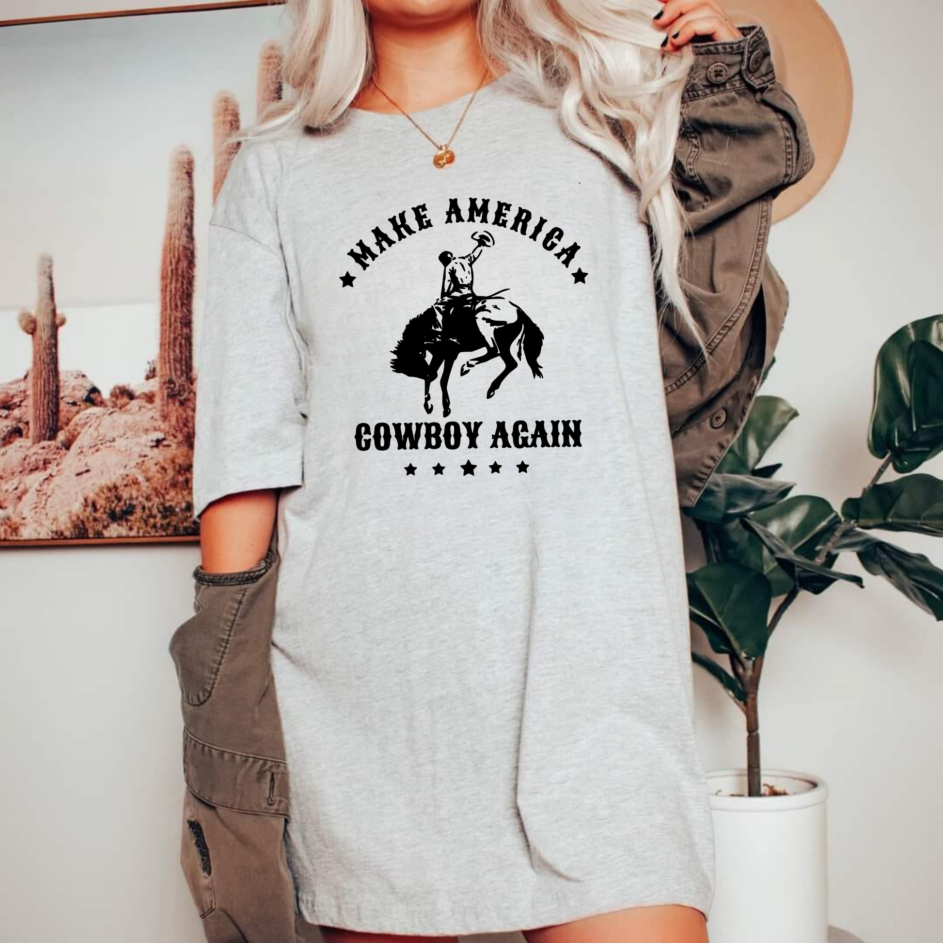 Punchy Western Cowgirl Shirt - Make America Cowgirl Again