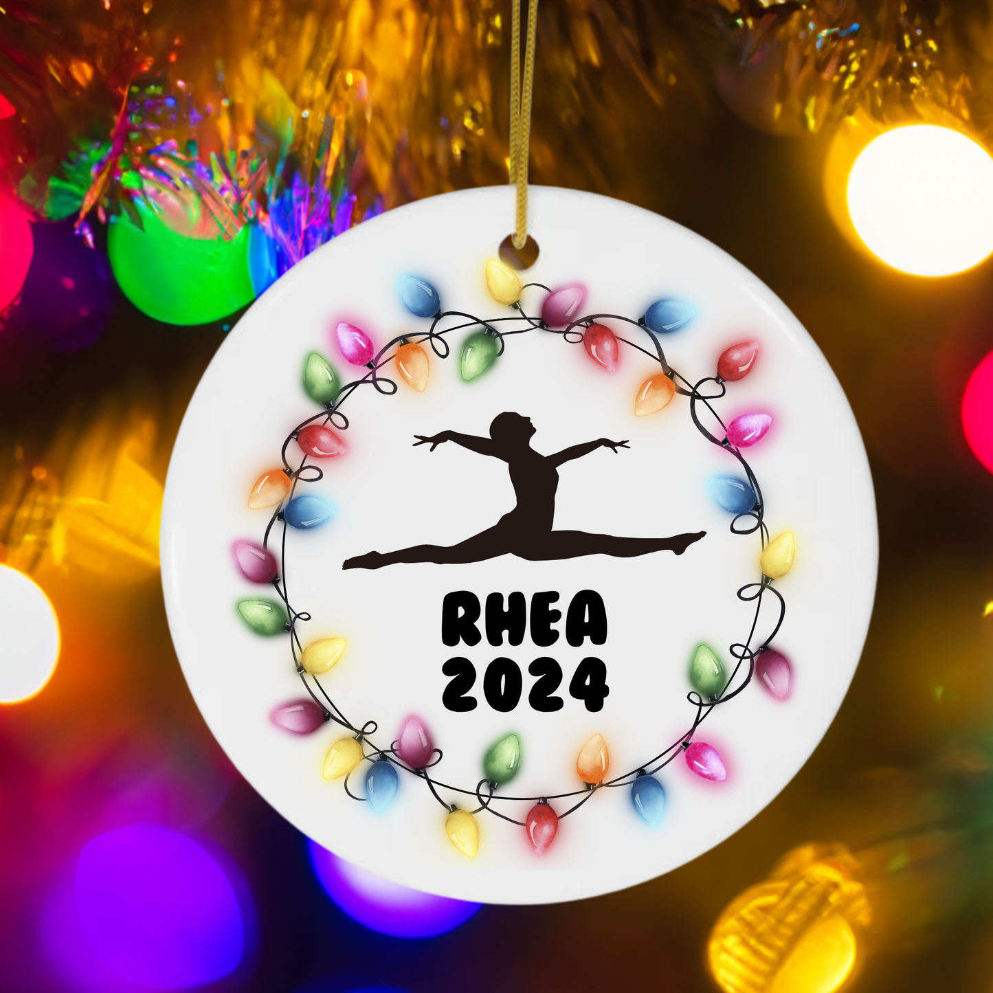 Personalized Gymnastics Christmas Ornament