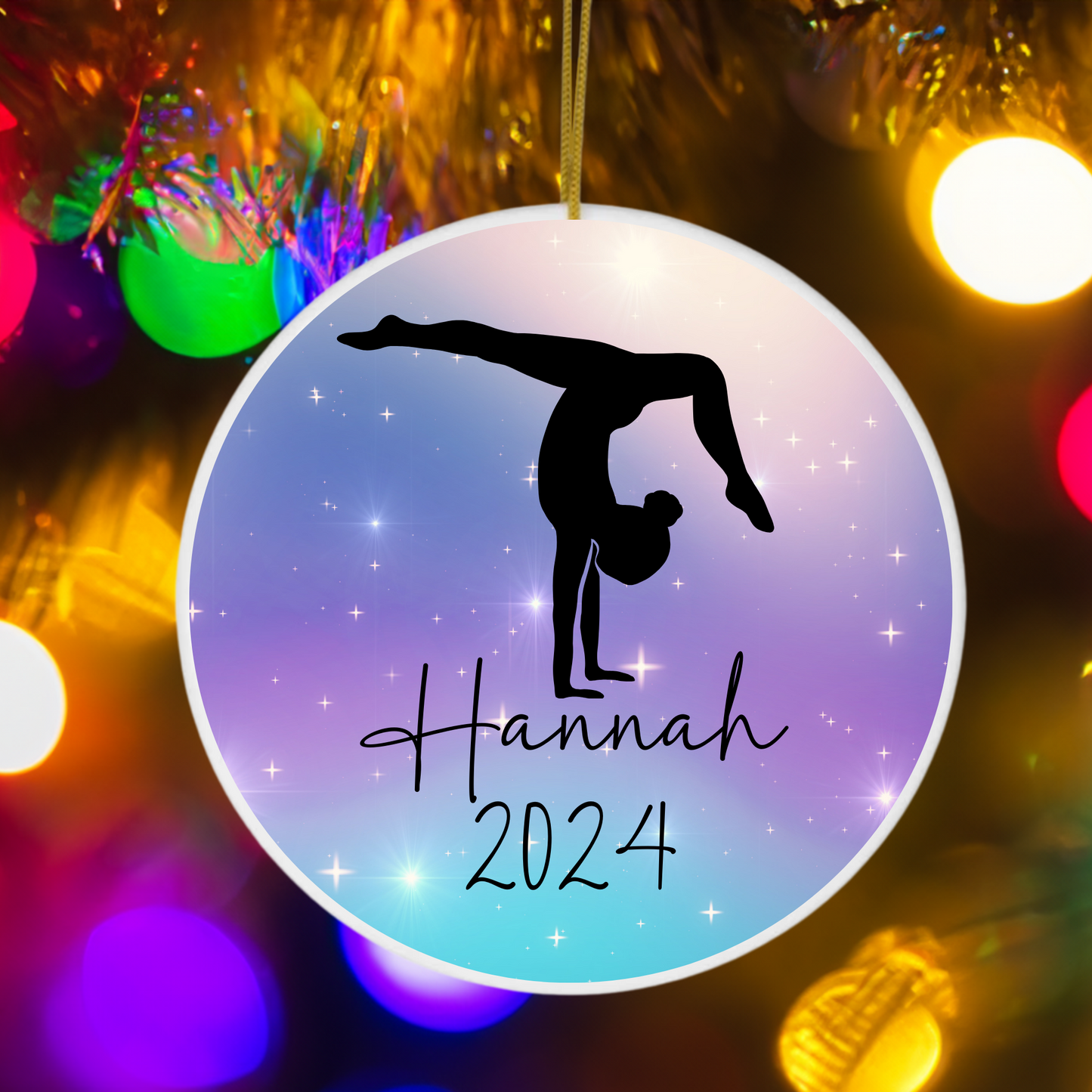 Personalized Gymnastics Christmas Ornament