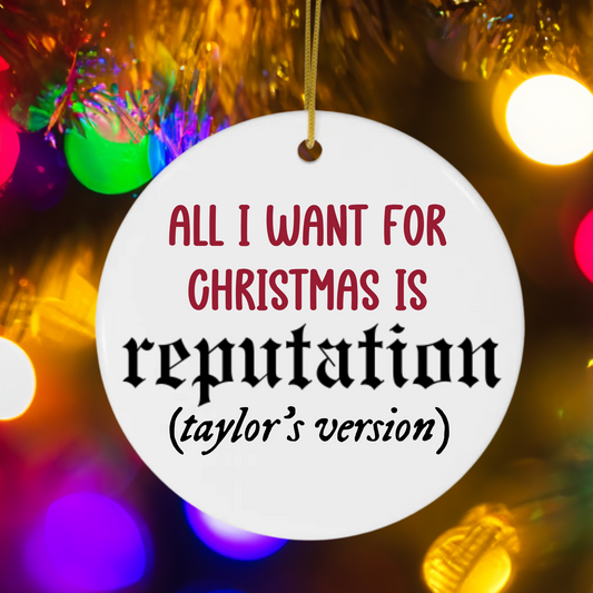 All I want For Christmas Is R3P TV Christmas Ornament