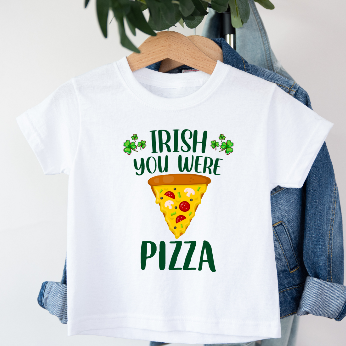 Irish You Were Pizza St. Patrick's Day Shirt for Kids