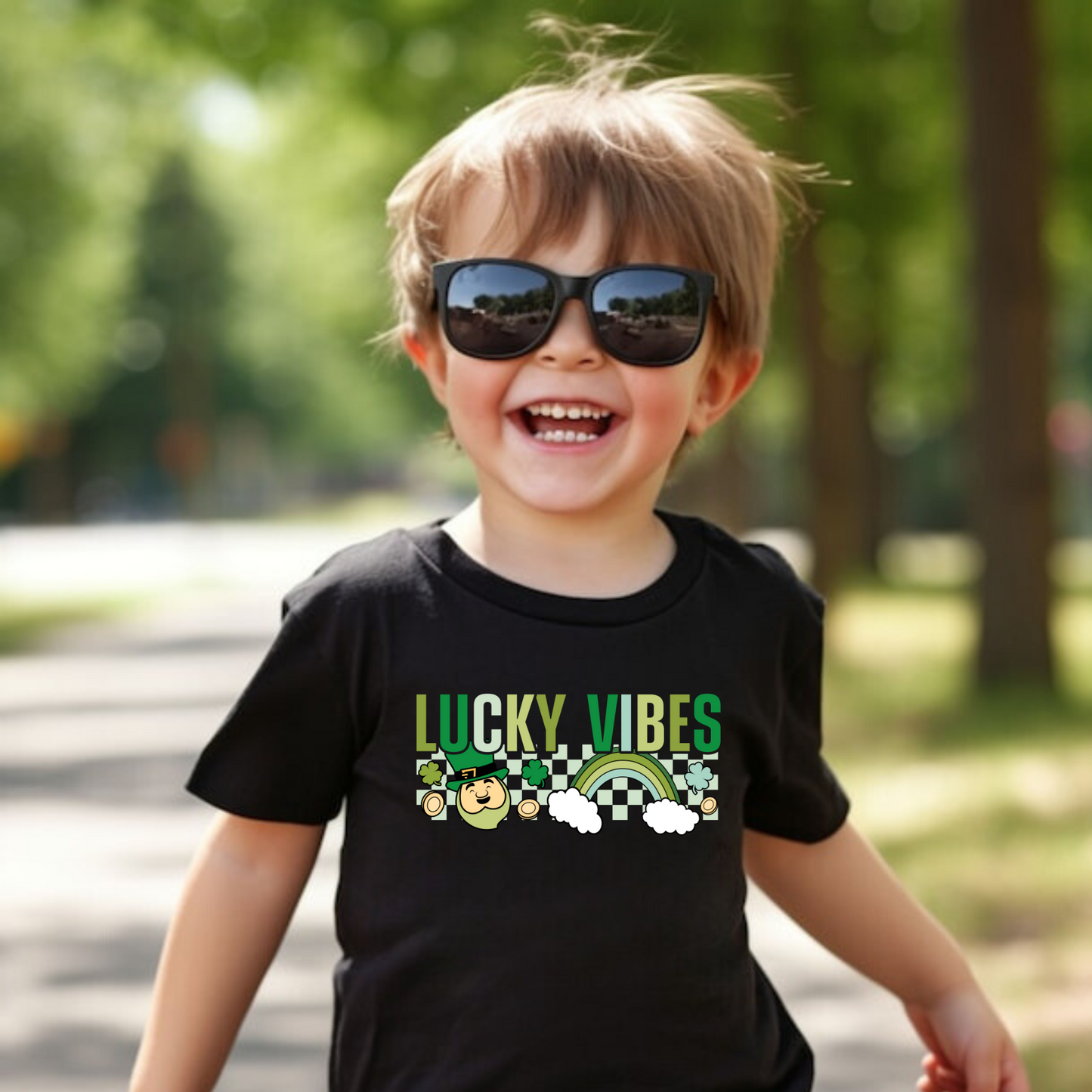 Lucky Vibes St. Patrick's Day Shirt for Kids