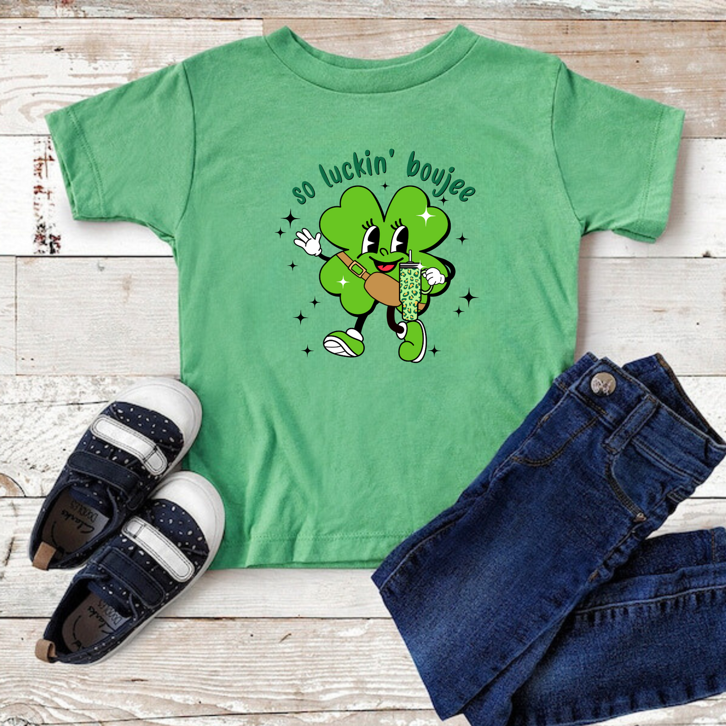 So Luckin' Boujee | St. Patrick's Day Shirt for Girls