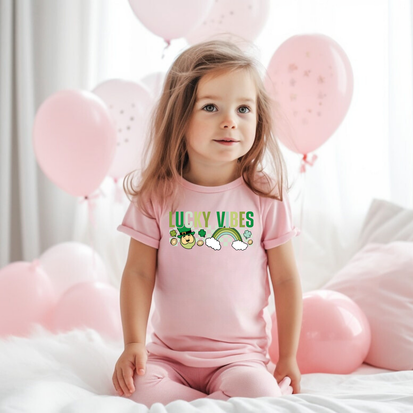 Lucky Vibes St. Patrick's Day Shirt for Kids