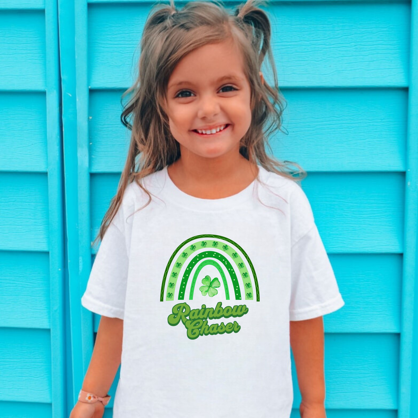 Rainbow Chaser St. Patrick's Day Shirt for Girls