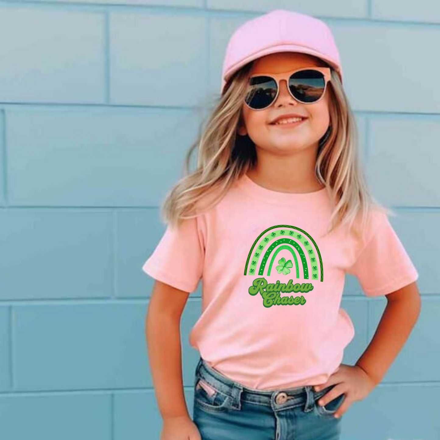 Rainbow Chaser St. Patrick's Day Shirt for Girls