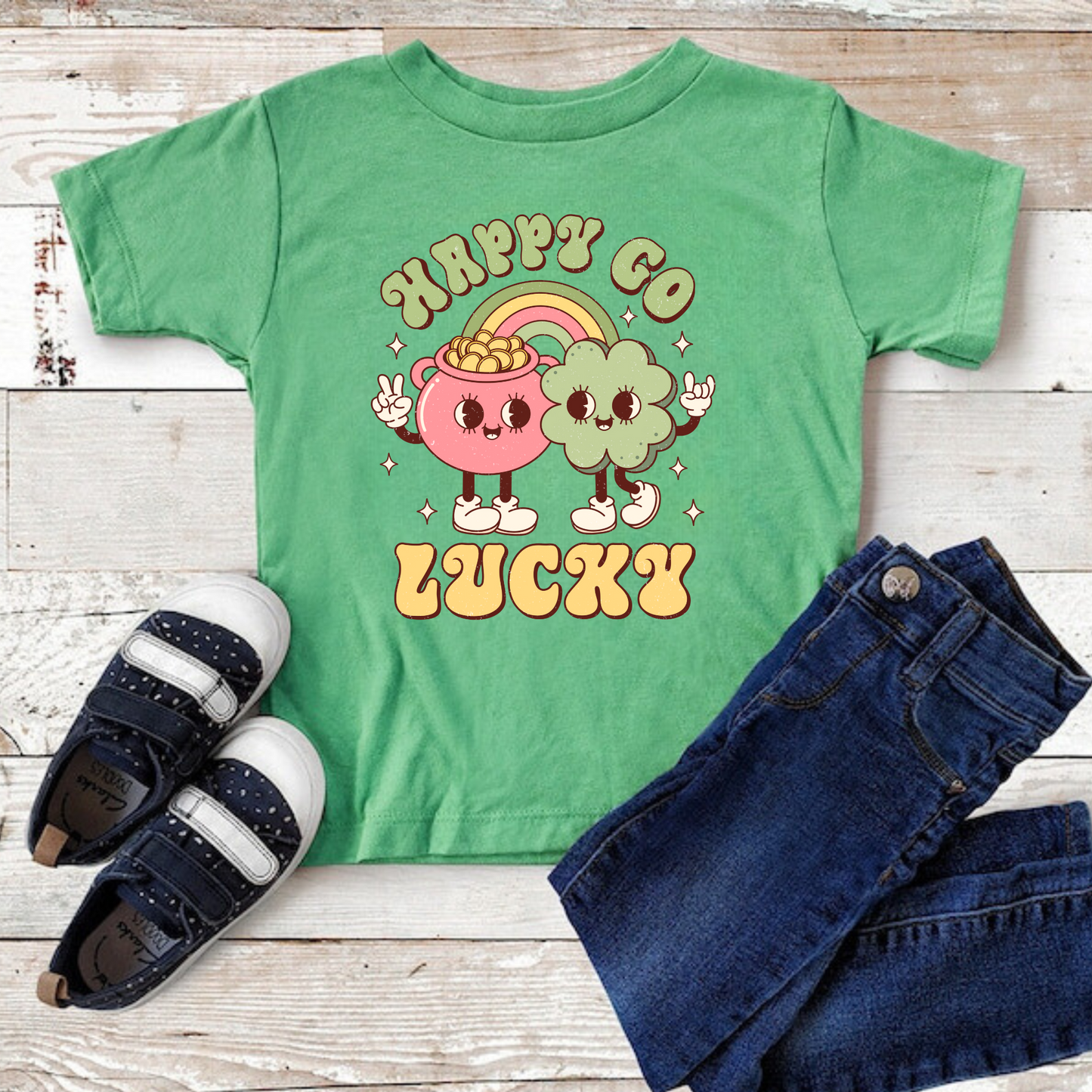 Happy Go Lucky St. Patrick's Day Shirt for Girls