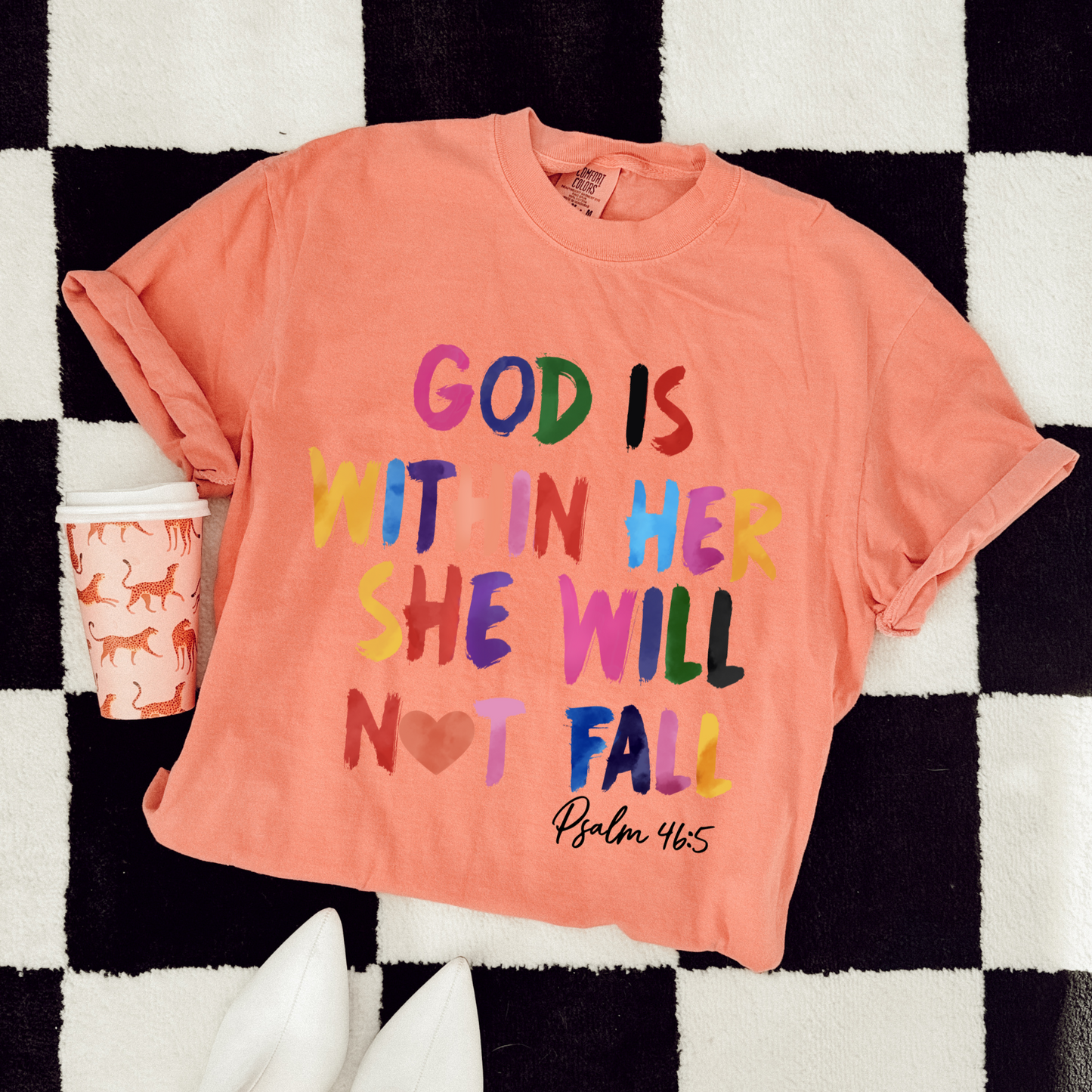 God Is Within Her She Will Not Fall | Bible Verse Shirt