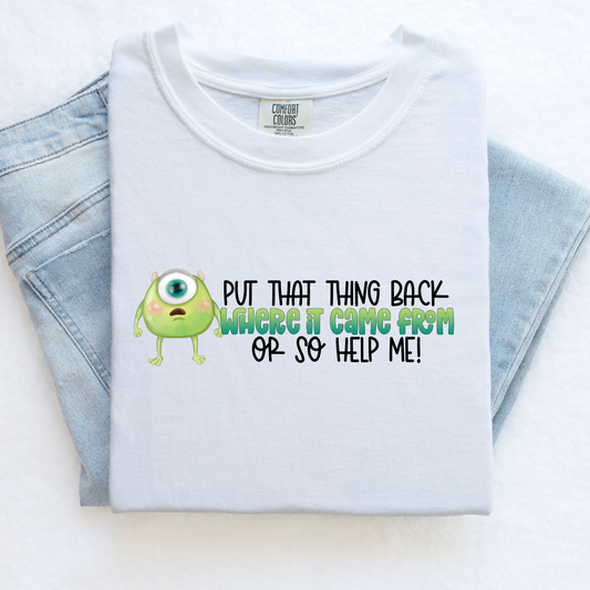 Cute Green Monster Shirt for Women