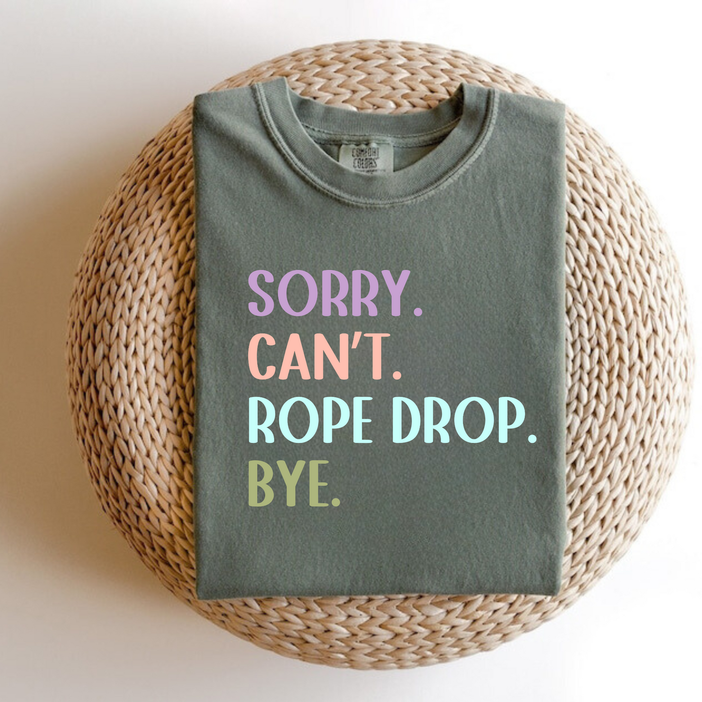 Sorry Can't Rope Drop Bye Shirt