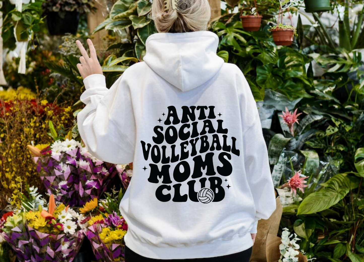 Cozy volleyball mom hoodie sweatshirt - Show your support in comfort with this essential hoodie perfect for volleyball games. Stay cozy and stylish as a proud volleyball mama.