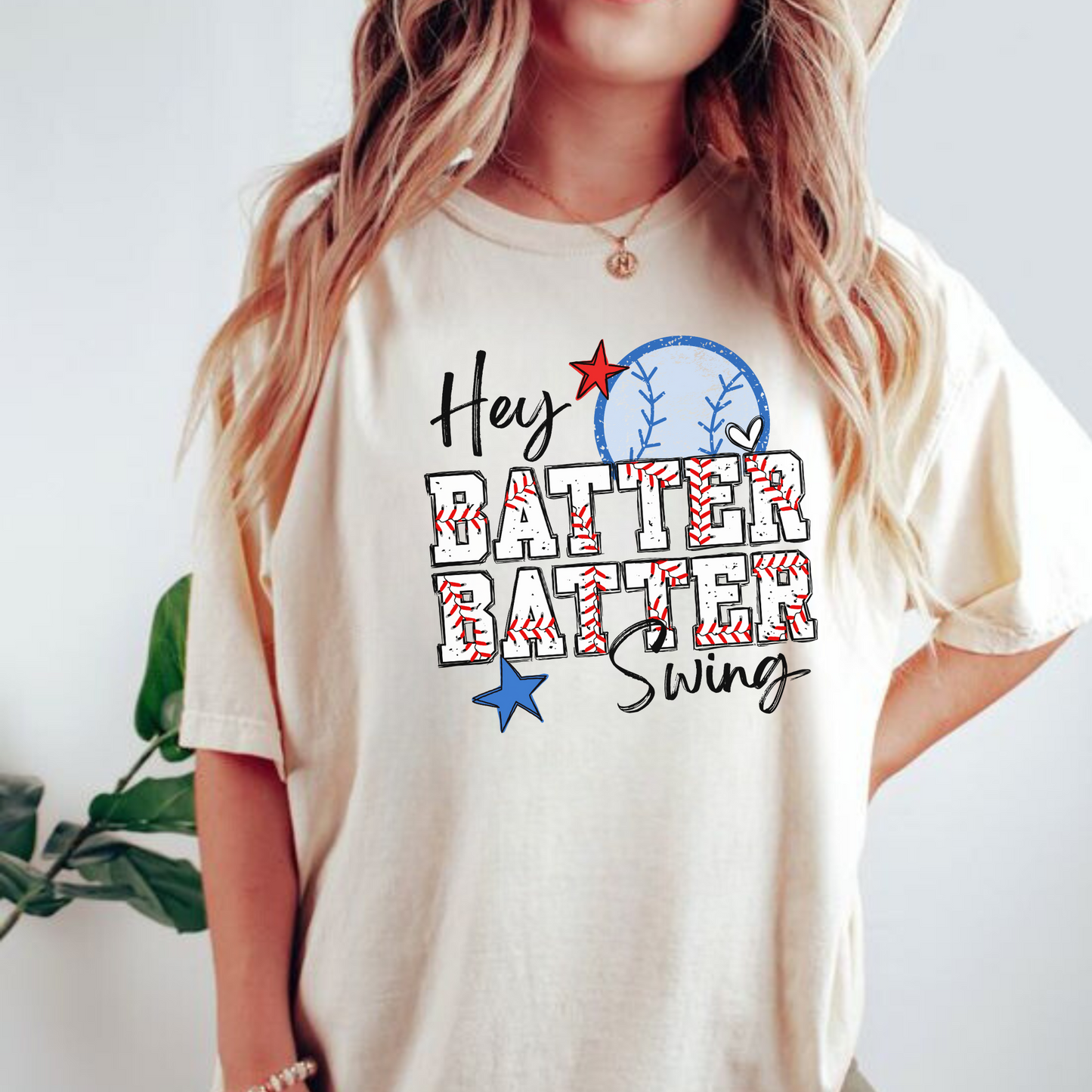 Hey Batter Batter Swing | Baseball Mom Shirt