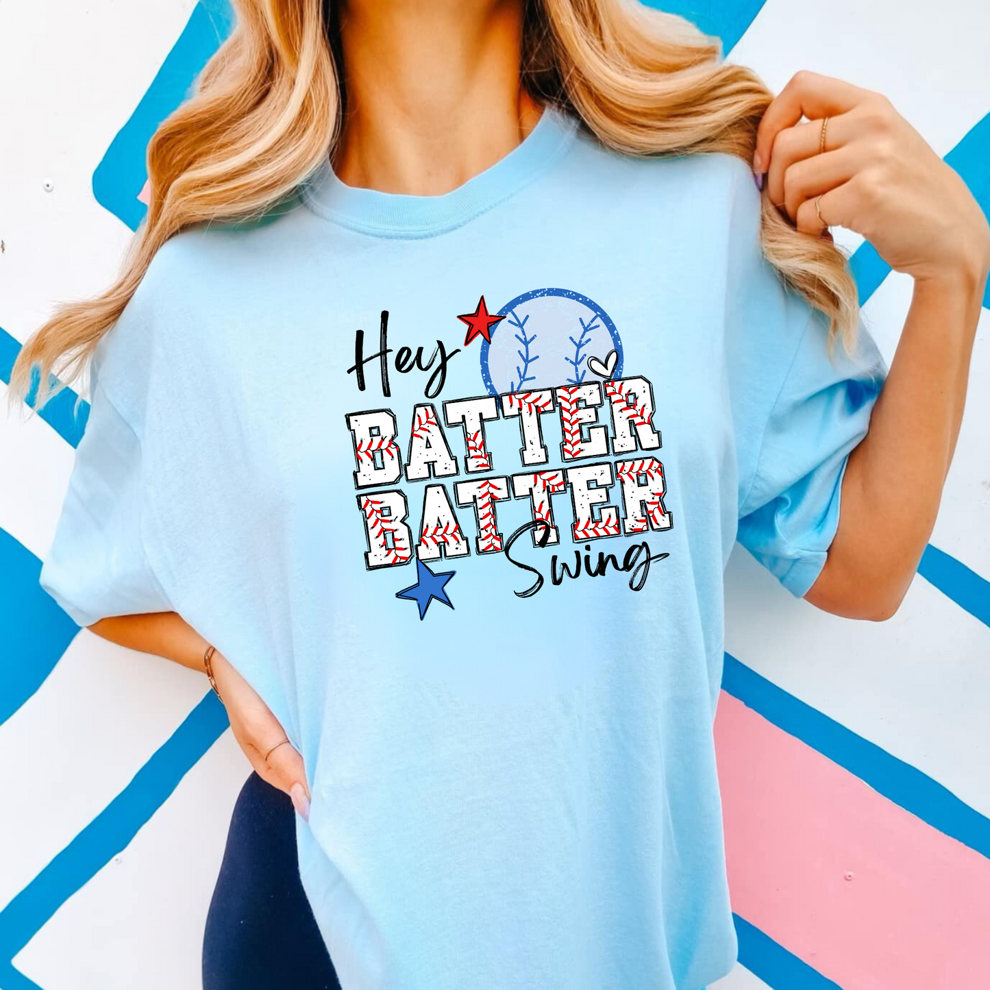 Hey Batter Batter Swing | Baseball Mom Shirt