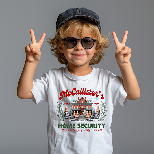 Christmas Home Security Shirt for Kids