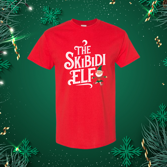 Skibidi Elf Christmas Shirt for Kids