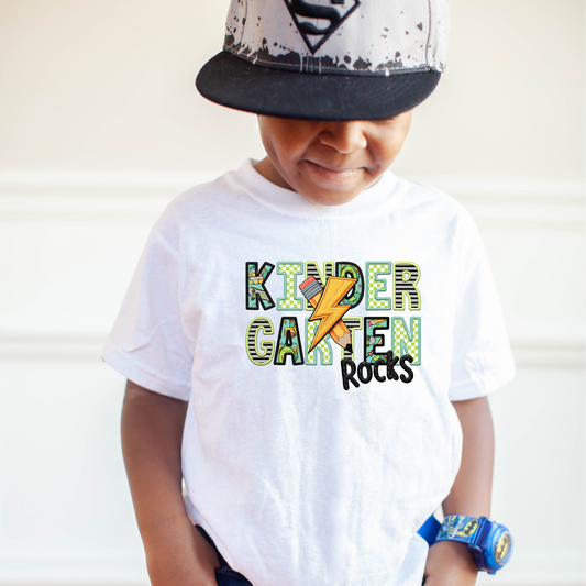 Custom Grade Level Rocks | Back To School Shirt for Boys