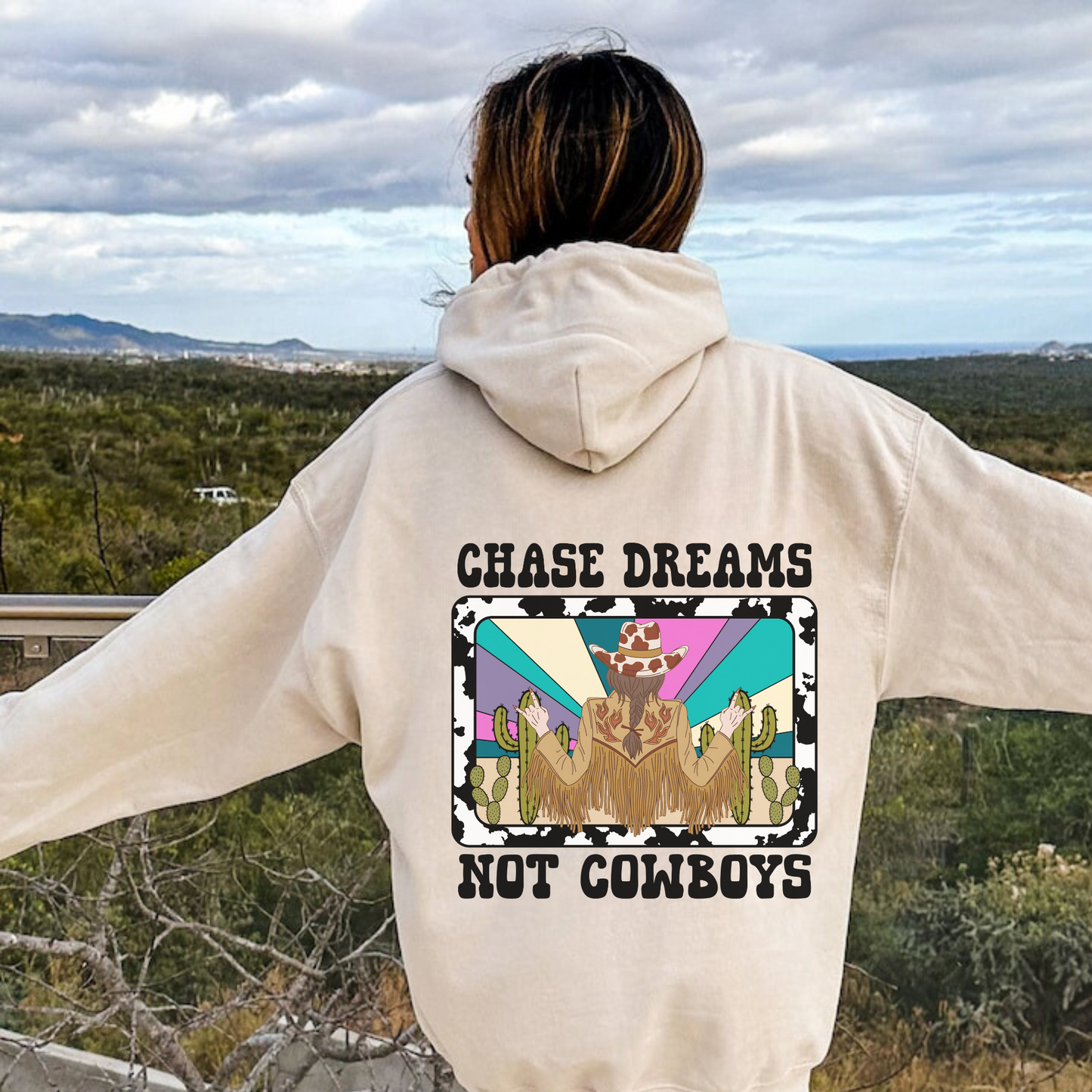 Chase Dreams Not Cowboys Hoodie