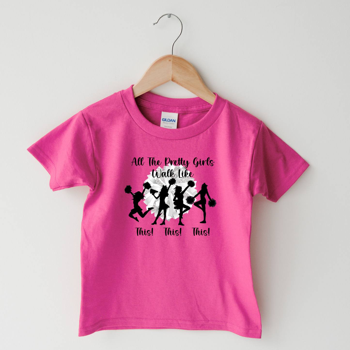 All The Pretty Girls Walk Like This | Cheer Shirt for Girls