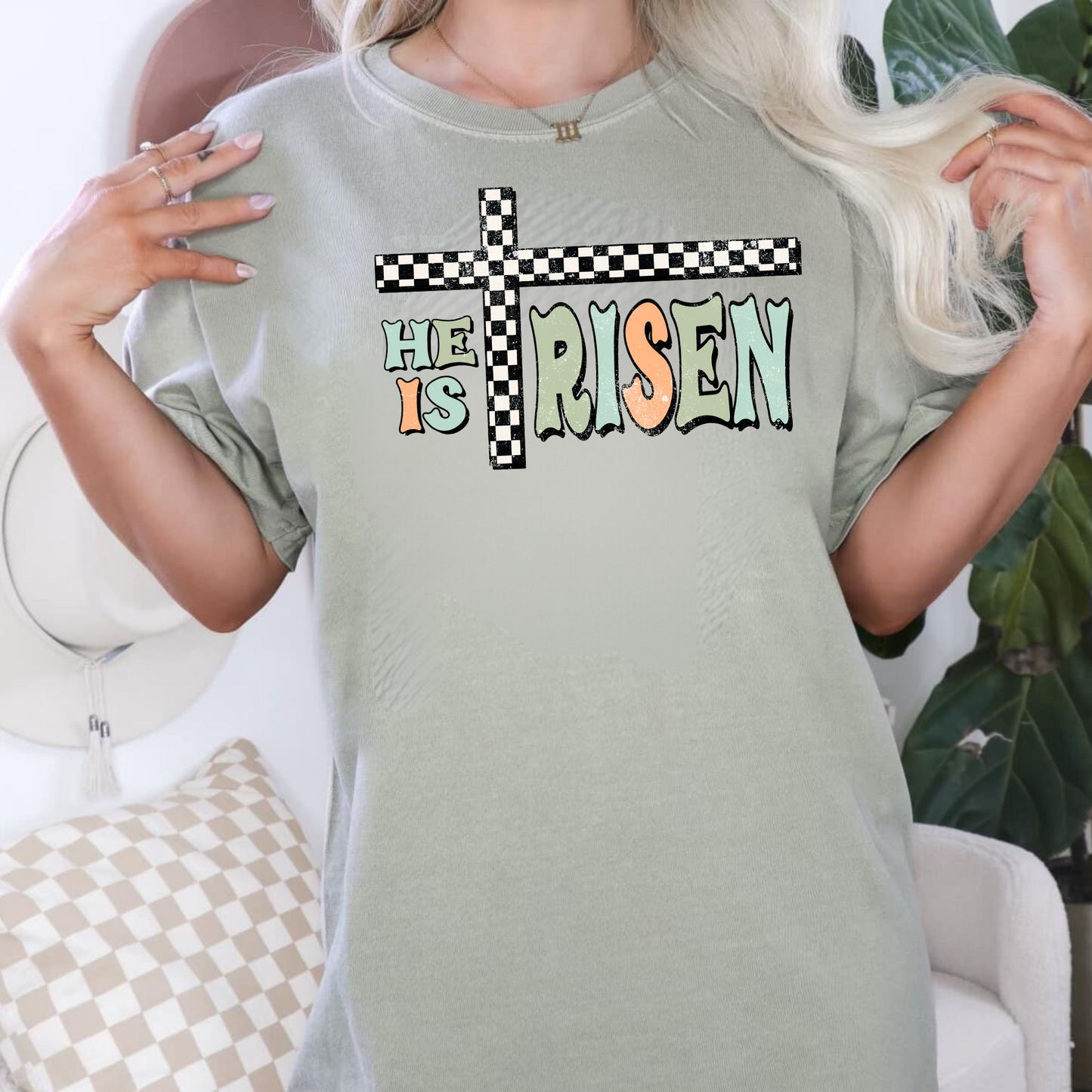 He Is Risen | Christian Easter Shirt for Women