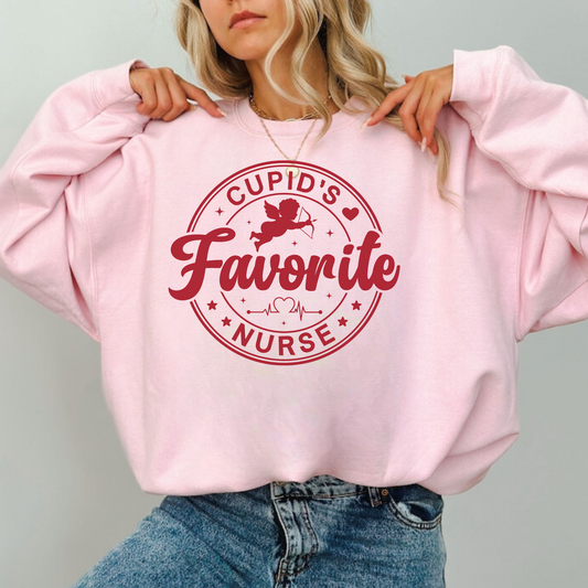 Cupid's Favorite Nurse Crewneck Sweatshirt