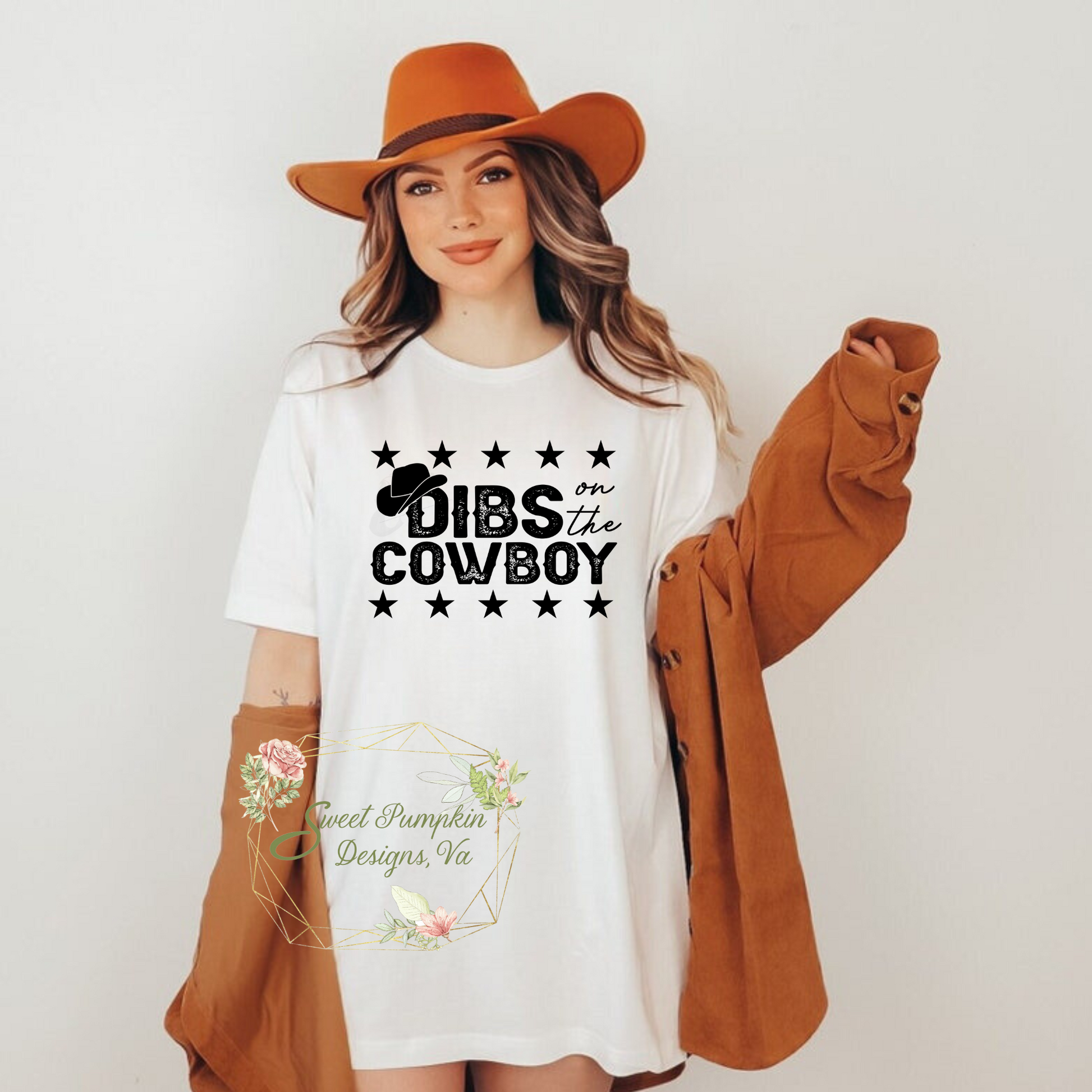 "Dibs on the Cowboy" Western T-Shirt for Summer, Festivals, and Coastal Cowgirls - Women's Graphic Tee