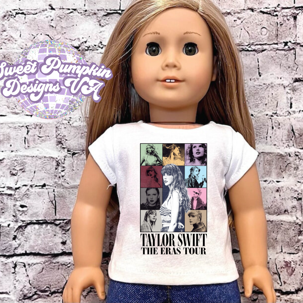 E R A S tour shirt for 18" doll