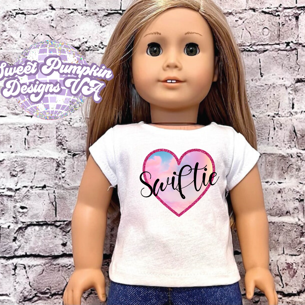 Sw1ft1e Lover Heart shirt for 18" doll