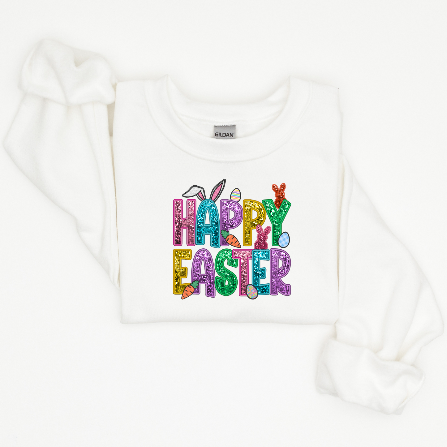 Sequin Happy Easter Sweatshirt for Women