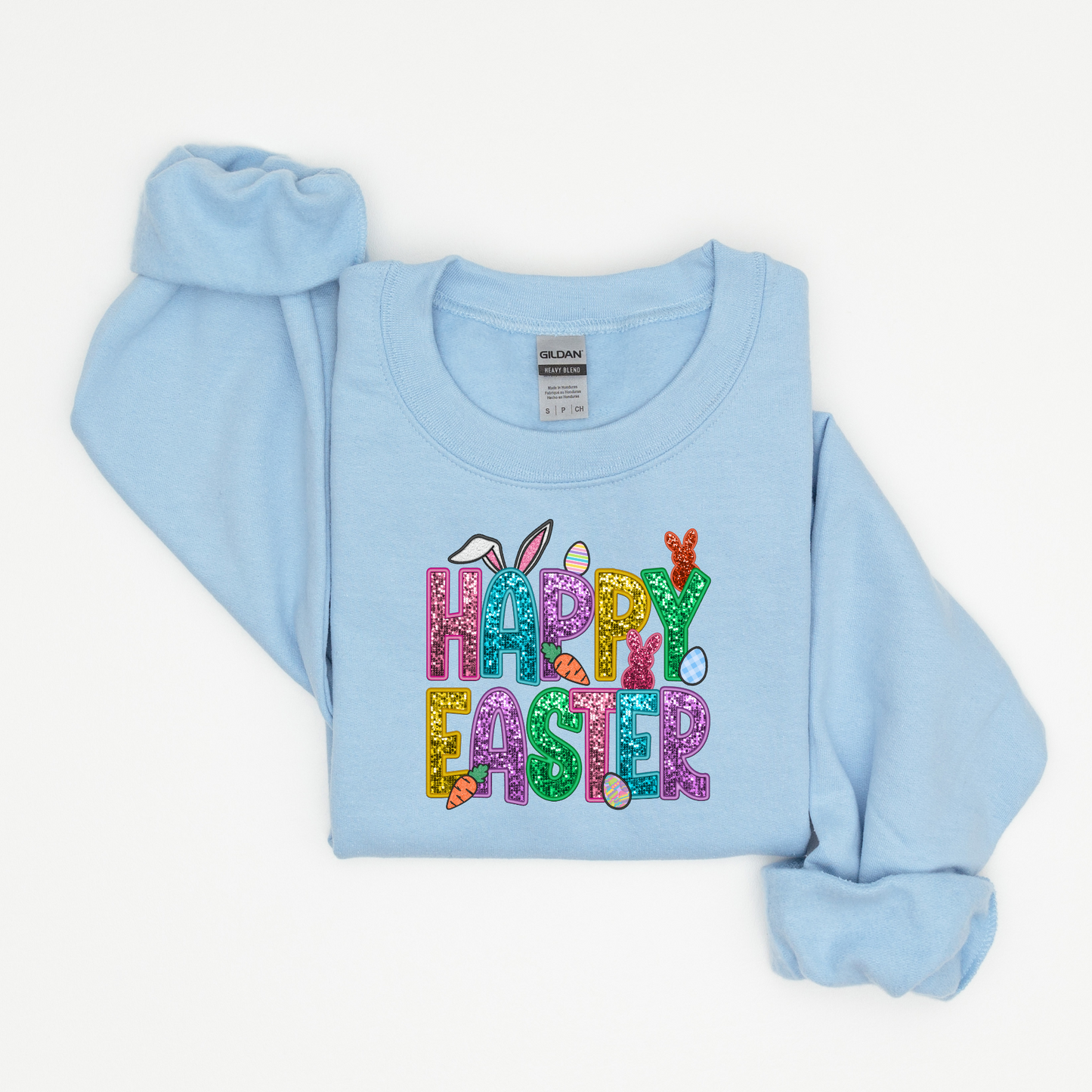 Sequin Happy Easter Sweatshirt for Women