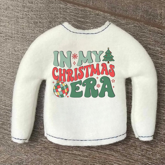 Christmas Era sweater for 12" doll