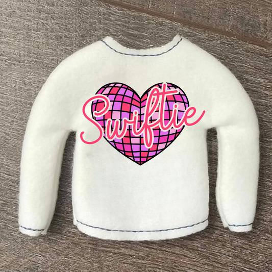 Disco Heart Sw1ftie sweater for 12" doll