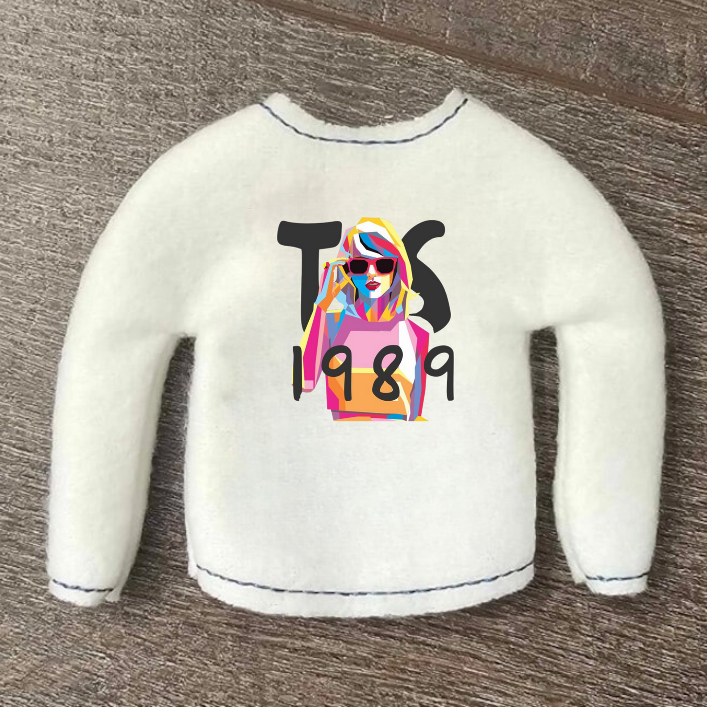 1989 retro sweater for 12" doll