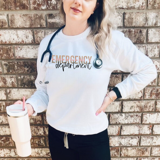 Emergency Room Nurse Sweatshirt - Perfect Gift for RNs, Nurse sweater with Emergency Department logo, Nurse aesthetic, High-quality material, Comfortable and durable, Great nurse appreciation gift