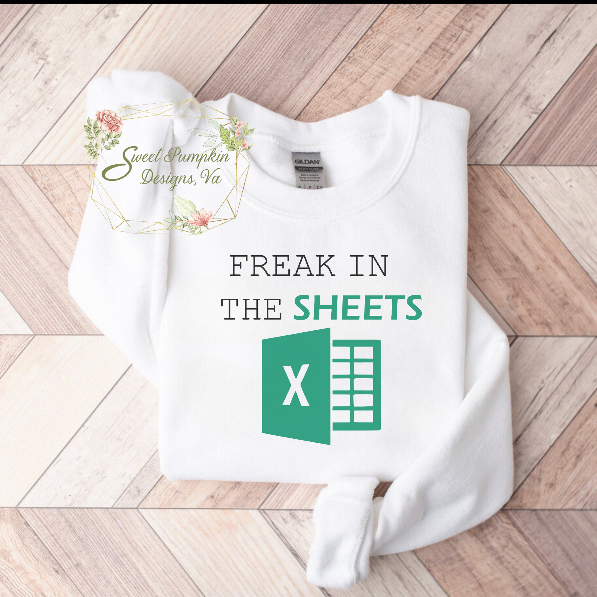 Looking for a funny and unique gift for your favorite data analyst or Excel enthusiast? Check out our "Freak in the Sheets" crewneck sweatshirt! This humorous sweatshirt is the perfect way to add some Excel spreadsheet humor to your wardrobe. Whether you're looking for a fun way to show off your love for data analysis or just want to make your coworkers laugh, our "Freak in the Sheets" sweatshirt is the perfect choice.