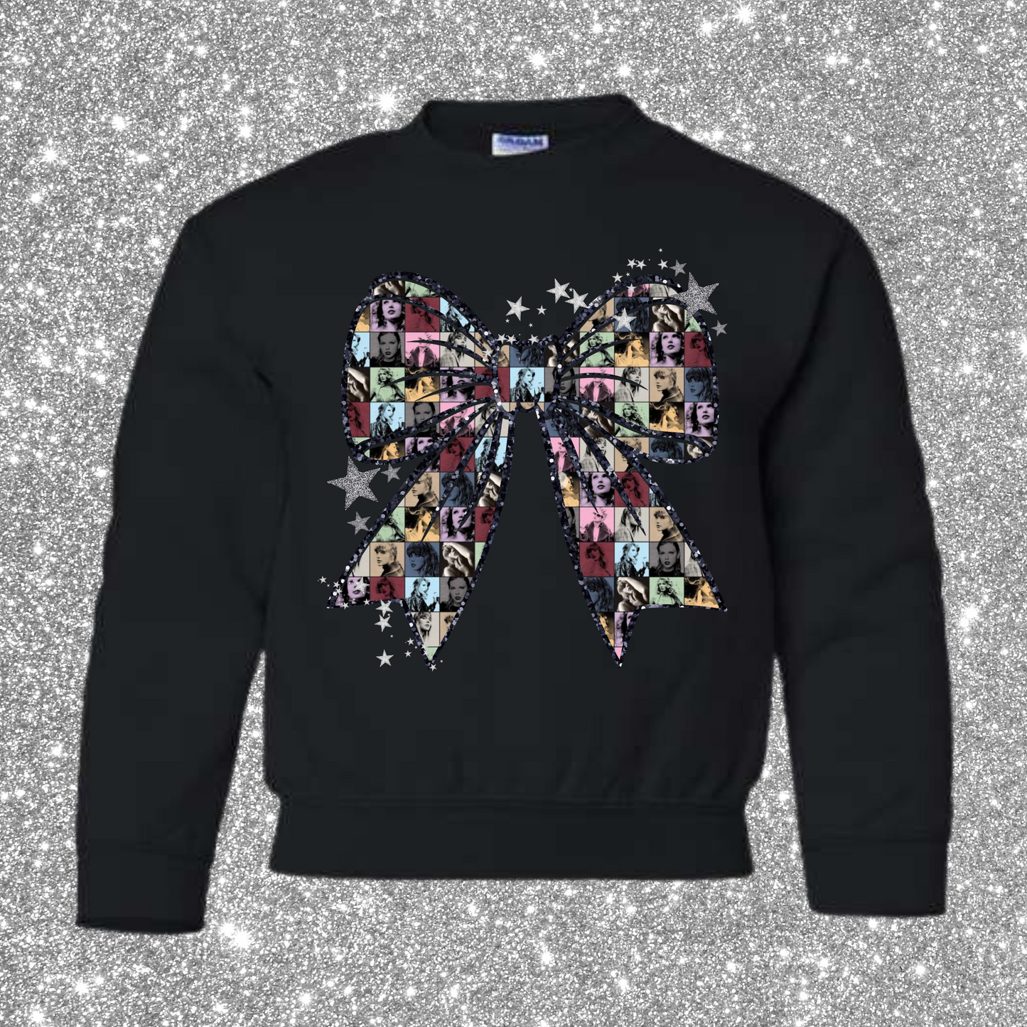 Swift1e Albums Bow Collage Crewneck Sweatshirt for Girls