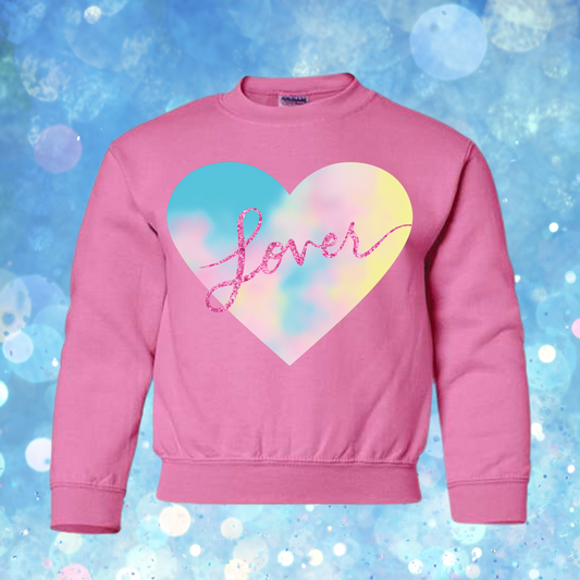 Lover Heart Crewneck Sweatshirt for Girls